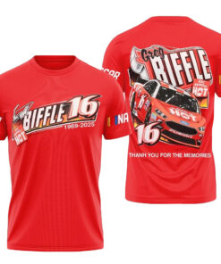 Greg Biffle No 16 2025 Farewell Tribute Nascar Racing T-Shirt