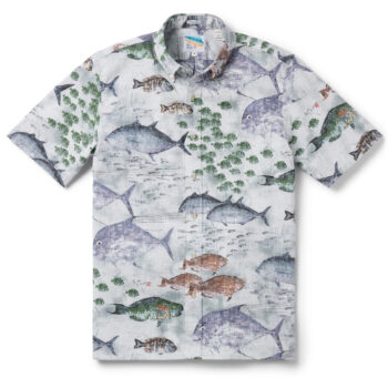 Hanauma Bay Light Grey Hawaiian Shirt