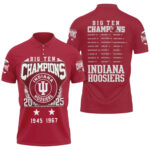 Hoosiers Big Ten Conference Champions 2025 Polo Shirt