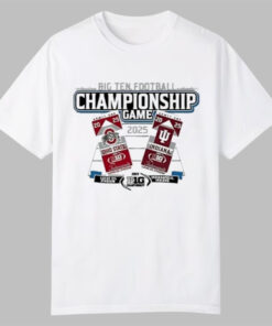 Hoosiers vs Ohio State Big Ten 2025 Football Championship Helmet Tickets T-Shirt