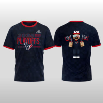 Houston Texans x Minecraft Playoffs 2025 T-Shirt