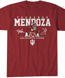 Indiana Football Fernando Mendoza 2025 Heisman Winner T-Shirt
