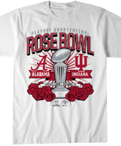 Indiana Hoosiers & Alabama Crimson Tide 2025 CFP Rose Bowl Matchup Shirt