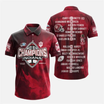 Indiana Hoosiers Big Ten Conference 2025 Champions Polo Shirt