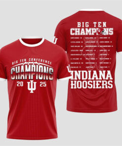 Indiana Hoosiers Big Ten Conference Champions 2025 T-Shirt