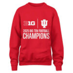 Indiana Hoosiers Crimson 2025 Big Ten Football Champions Score T-Shirt