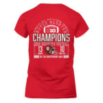 Indiana Hoosiers Crimson 2025 Big Ten Football Champions Score T-Shirt