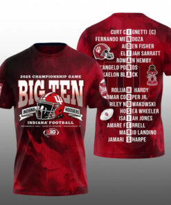 Indiana Hoosiers Football 2025 Championship Game Big Ten T-Shirt