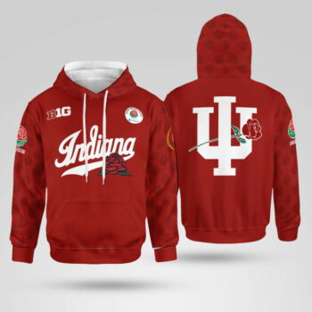 Indiana Hoosiers Football Helmet 2026 Rose Bowl Hoodie
