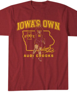 Iowa State Basketball Audi Crooks State Star T-Shirt