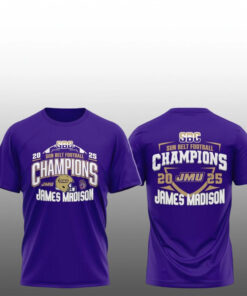 James Madison Dukes Sun Belt Champions 2025 Football Shirt