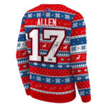 Josh Allen Buffalo Bills Signature Edition Ugly Sweater 2025
