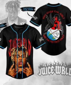 Juice WRLD Who Knew Evil Girls Had The Prettiest Face Personalized Baseball Jersey