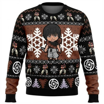 Jujutsu Kaisen Chibi Toji Fushiguro Ugly Christmas Sweater