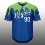 Kansas City Royals Nickelodeon Night Slime Baseball Jersey 1 Kansas City Royals Nickelodeon Night Slime Baseball Jersey