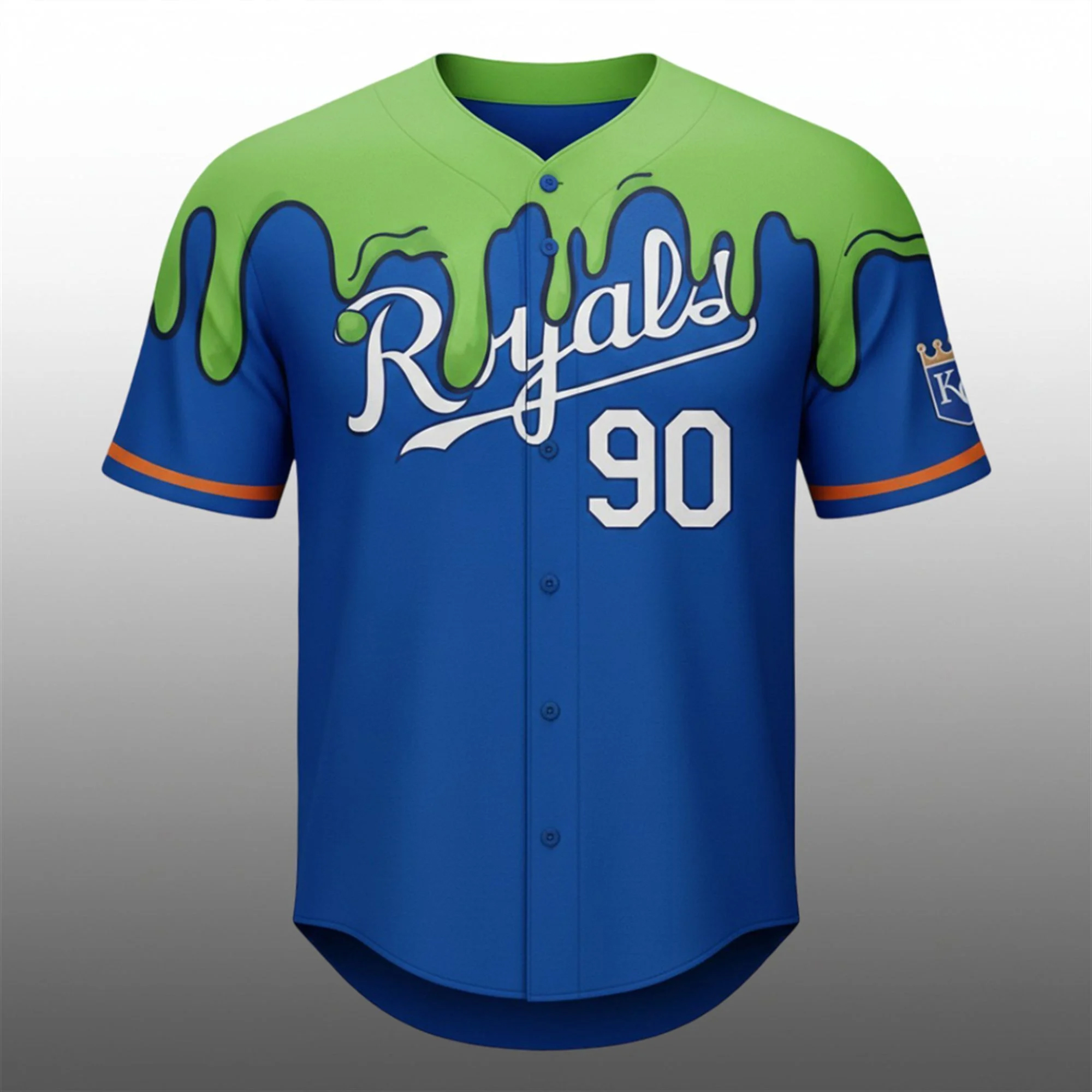 Kansas City Royals Nickelodeon Night Slime Baseball Jersey Kansas City Royals Nickelodeon Night Slime Baseball Jersey