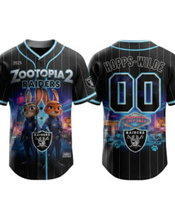 Las Vegas Raiders x Zootopia 2 Wilde Hopps Baseball Jersey 2025