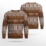 Limited Edition McDonald's McRib Winter 2024 Ugly Christmas Sweater Brown