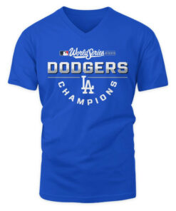 Los Angeles Dodgers Royal 2025 World Series Champions Jersey Roster V-Neck T-Shirt