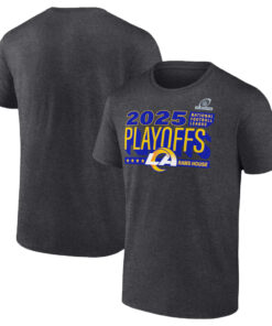Los Angeles Rams Heather Charcoal 2025 Football Playoffs T-Shirt
