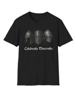 Medieval Helmets Celebrate Diversity T-Shirt