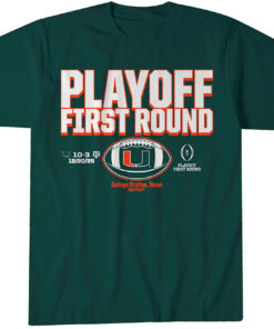 Miami Hurricanes 2025 CFP First Round Winner T-Shirt