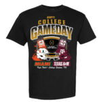 Miami Hurricanes Black 2025–26 College Football Playoff Game Day T-Shirt