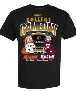 Miami Hurricanes Black 2025–26 College Football Playoff Game Day T-Shirt