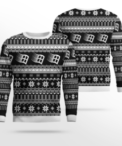 Microsoft Windows Ugly Holiday Sweater Brown And Green 2025 Black