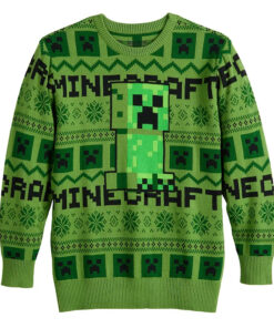 Minecraft Creeper Snow Attack Ugly Christmas Sweater