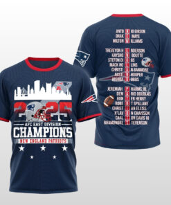 NE Patriots 2025 AFC East Division Champions T-Shirt