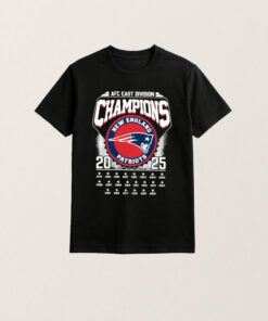New England Patriots 2025 AFC East Division Champions Vintage T-Shirt