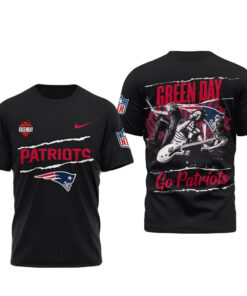 New England Patriots Green Day Rock Crossover T-Shirt
