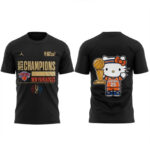 New York Knicks Hello Kitty ifts The Trophy Cup 2025 Champions T-Shirt