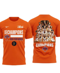 New York Knicks National Basketball Cup 2025 Champions True Orange Logo T-Shirt