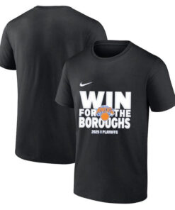 New York Knicks National Basketball Cup Champions 2025 Playoffs Win For The Boroughs Logo T-Shirt