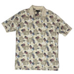 Patriotic American Flag & Golf Bag Vintage Style Polo Shirt