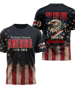 Patriotic Eagle Independence Day USA 250th Anniversary T-Shirt 2026
