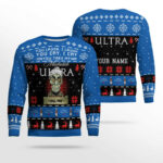 Personalized Michelob Ultra Funny Skeleton Ugly Christmas Sweater