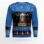 Personalized Michelob Ultra Funny Skeleton Ugly Christmas Sweater