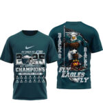 Philadelphia Eagles 2025 NFC East Champions Fly Eagles Fly T-Shirt