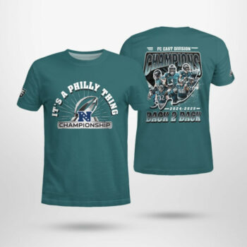 Philadelphia Eagles NFC East Division Champions 2024-2025 Back 2 Back T-Shirt