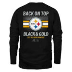 Pittsburgh Steelers AFC North Champions Back On Top Black and Gold Shirt Hoodie T