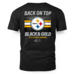 Pittsburgh Steelers AFC North Champions Back On Top Black and Gold Shirt Hoodie T