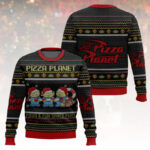 Pizza Planet Food and Fun Space Port Ugly Christmas Sweater