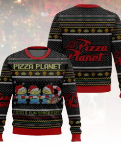 Pizza Planet Food and Fun Space Port Ugly Christmas Sweater