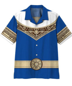 Power Ranger Zeo Blue Hawaiian Shirt