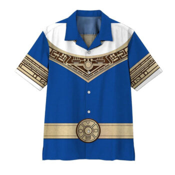 Power Ranger Zeo Blue Hawaiian Shirt