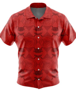 Red Ranger Pattern Power Ranger Hawaiian Shirt