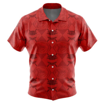 Red Ranger Pattern Power Ranger Hawaiian Shirt